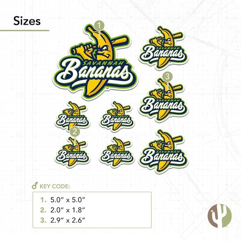 Desert Cactus Savannah Bananas Sticker Decal Vinyl Baseball Laptop Water Bottle Car Scrapbook (Type 3-1) in Saudi Arabia