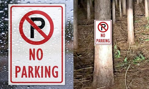 (2 Pack) No Parking Sign, 10 x 7 Inches, 120 Mil Plastic, UV Protected, Weather Resistant, Waterproof, Durable Ink, Easy To Mount in Kuwait