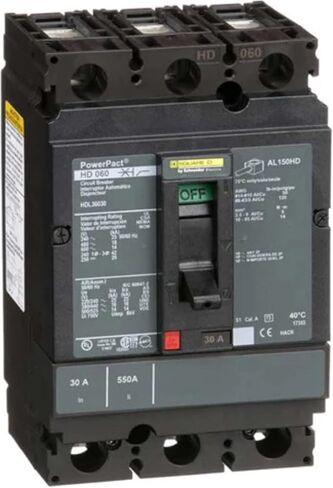 Square D - HDL36030 - Schneider Electric/Square D HDL36030 PowerPact مقولبة القاطع الدائرة ؛ 30 أمبير ، 600 فولت AC ، 250 فولت DC ، 3 قطب ، وحدة جبل in Kuwait