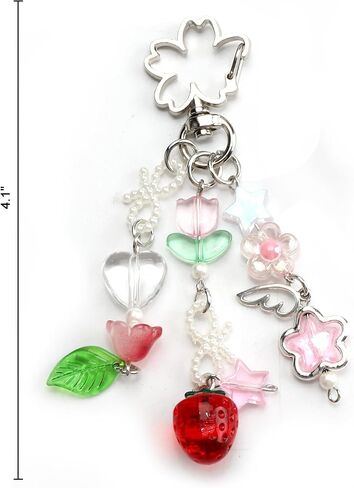 Y2K Jellyfish Keychains, Star Keychain, Cute Kpop Keycharms, Retro Beaded Bag Charms in Saudi Arabia