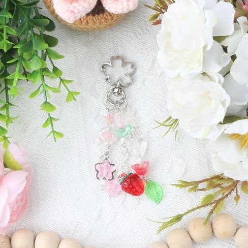 Y2K Jellyfish Keychains, Star Keychain, Cute Kpop Keycharms, Retro Beaded Bag Charms in Saudi Arabia