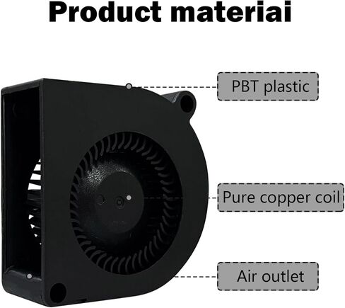 مروحة 2pcs بدون فرش لـ Kobra S1 Ball Bearing Fan Fan DC 24V 5020 Prouder Hotend Heat Deat Fan مروحة تبريد محورية لـ anycubic 3D Excessories in Kuwait