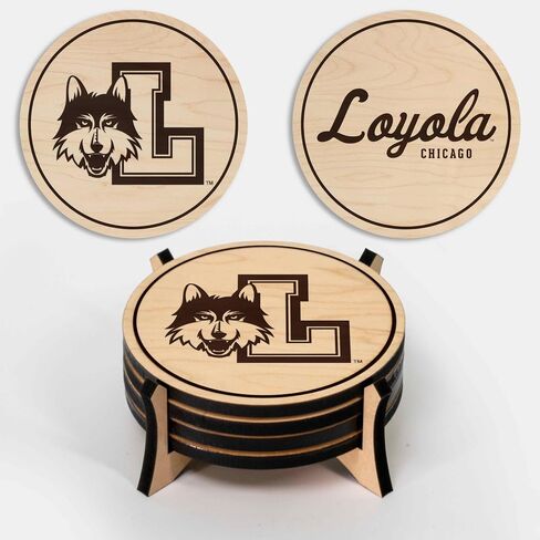 Purdue Boilermakers Wooden Coaster Set - Maple Wood - Officially Licensed Product - 4-Pack in Kuwait