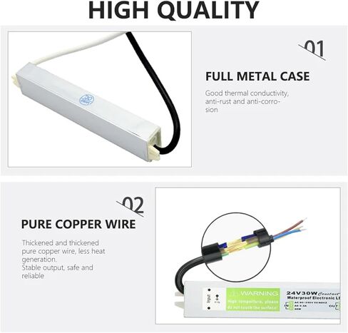 90-250V AC TO DC 24V 30W 1.25A إضاءة محول LED محول محول الألومنيوم IP67 Outdoor مقاوم للماء مزود الطاقة in Kuwait