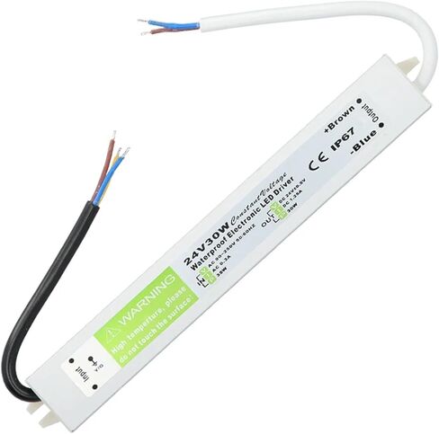 90-250V AC TO DC 24V 30W 1.25A إضاءة محول LED محول محول الألومنيوم IP67 Outdoor مقاوم للماء مزود الطاقة in Kuwait