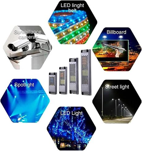 مستلزمات الطاقة الداخلية للإضاءة 60W 100W 150W 200W 300W 400W محول برنامج تشغيل LED 110V 220V إلى 12V 24V (24V DC_300W) in Saudi Arabia