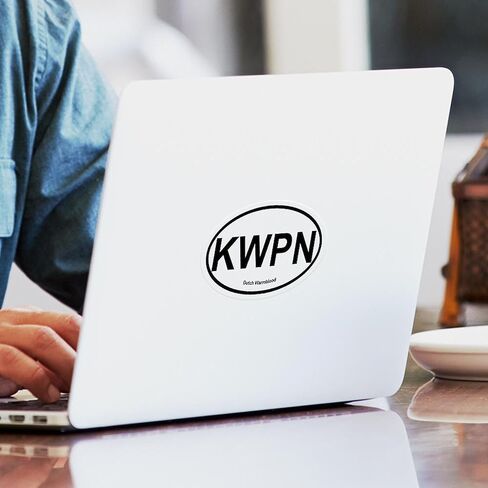 Cafepress KWPN DUTCH WARDBLOOD الملصق البيضاوي ملصق مصد السيارة in Kuwait