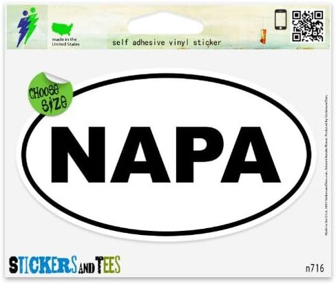 Napa Valley California Oval Vinyl Car Pumper Window Sticker 3 "× 2" in Saudi Arabia