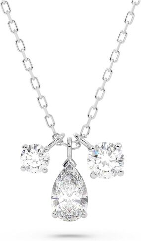 مجموعة مجوهرات Swarovski Attract Pear، لمسة نهائية من الروديوم، كريستالات شفافة in Kuwait