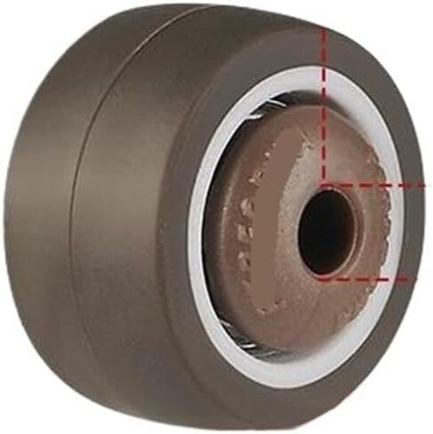 4PCS casters 1 inch TPE casters/Rubber Wheels wear-Resistant Nylon Universal Wheels and Accessories Nuts(A) in Saudi Arabia