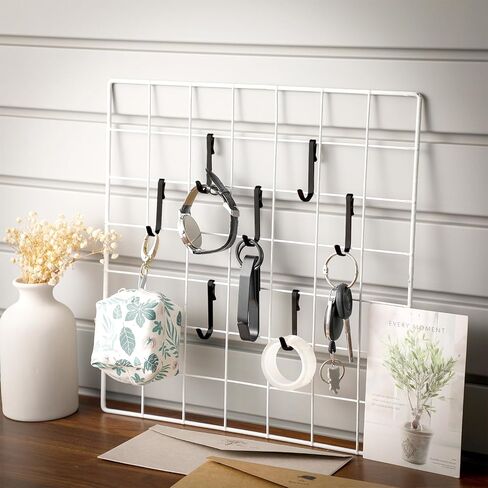 Lyrow 40 Pcs J Hook for Wire Shelving Hooks Stainless Steel Hanger Clip on Metal Wire Rack Hanging Sink Grid Hook for Display Kitchen Bedroom Office Shelf Pots Kitchenware Shirts(Black) in Saudi Arabia