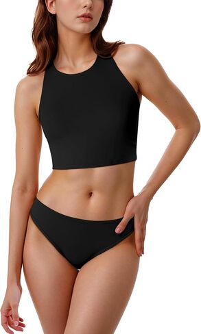 Period Swimwear Sporty Two Piece Swimsuit Menstrual Bathing Suits Backless Top with Bikini Bottom for Teen Girls in Saudi Arabia