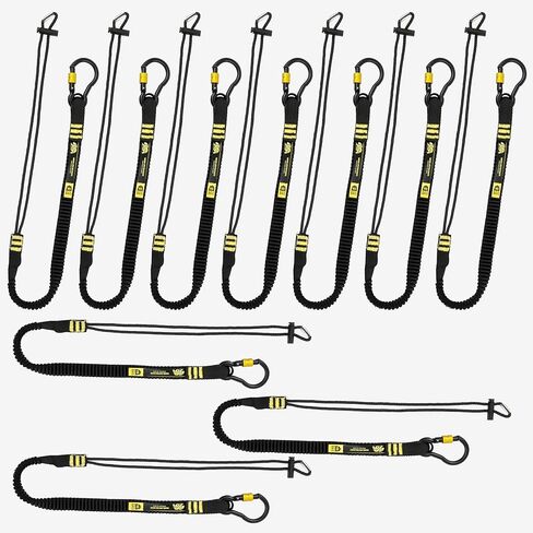 BearTOOLS ANSI-Approved Tool Lanyard with Spring Screw Lock Carabiner - 3Ft Heavy-Duty, Max Load 17lbs - Shock Absorbing Lanyard - Adjustable Loop - Prevent Falling Objects - 2-Pack in Saudi Arabia