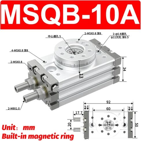 الأسطوانة الدوارة الهوائية msqb أسطوانة قابلة للتعديل Rotary 0-190 ° درجة MSQB10A MSQB20A MSQB30A MSQB50A MSQB20R MSQB30R (MSQB-20R) in Saudi Arabia