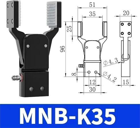 1PCS MINIB مع رقعة مستشعر مسطح ومستحوذ على أسطوانة الهواء الروبوتية الروبوت الروبوت الروبوتي in Saudi Arabia