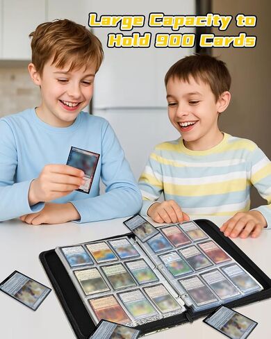 لـ 9 Pocket Card Binder لـ MTG ، TCG ، يحمل بطاقات اللعبة 900 بطاقة - مجلد ألبوم كبير لبطاقات تداول بطاقة تداول مع Men Boys Teens Sun Design for Sports Card in Kuwait