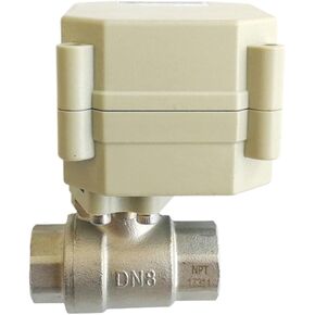 1/4'' Electric Water Valve No Manual Override Indicator Stainless Steel DN8 Motorized Valve On/Off 5 Sec for Water Treatment(Dn8 B/S/P Thread,DC5V-CR301) in Saudi Arabia
