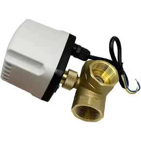 3/4 '' ثلاث طريقة صمام الكرة الآلية المضادة للماء 220V 12V 24V L نوع النحاس الصمام الكهربائي (12V-CR03) in Kuwait