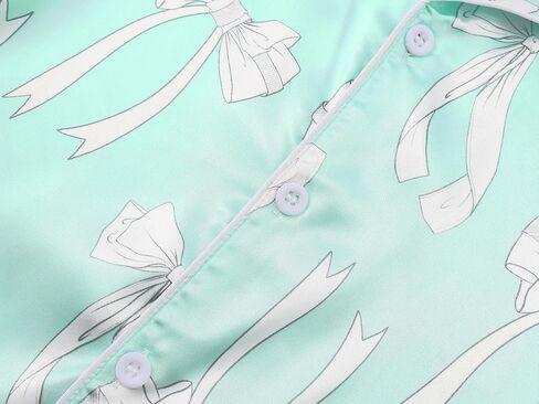 Tebbis Satin Pajamas for Girls-Cute Pink Silky Short-Sleeved Set with Adorable Puppy Prints Size 6/7-16 in Saudi Arabia
