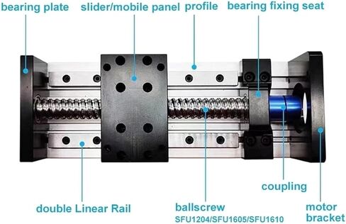 3-Axis X-Y-Z Stage Table Ball Screw Linear Guide Rail with Nema23 2Nm Stepper Motor DM556 Drive(400mm-XY axis) in Kuwait