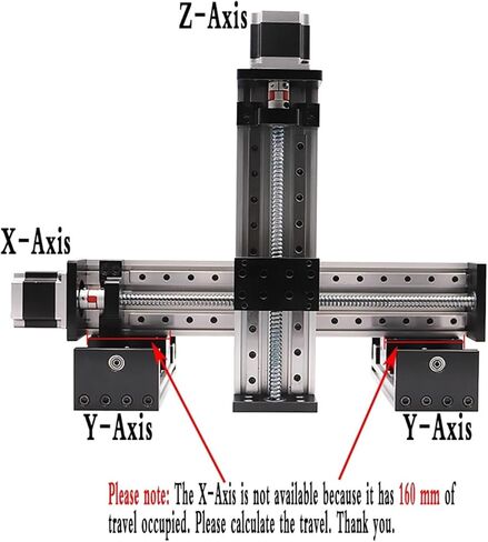 3-Axis X-Y-Z Stage Table Ball Screw Linear Guide Rail with Nema23 2Nm Stepper Motor DM556 Drive(400mm-XY axis) in Kuwait