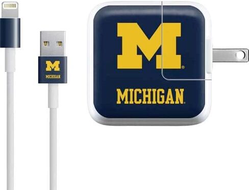 Skinit Decal Other Skin Compatible with iPad Charger (10W USB) - Officially Licensed College Michigan M Logo Design in Saudi Arabia