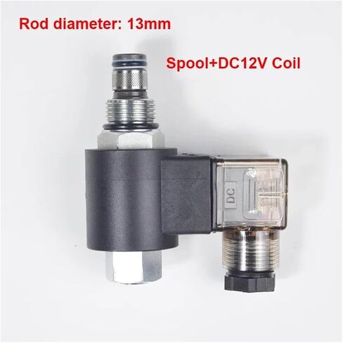 2-Position 2-Way Normally Closed Threaded Hydraulic Cartridge Pressure Retaining Solenoid Valve DHF08-228 SV08-28(OD 13mm Spool DC12V) in Saudi Arabia
