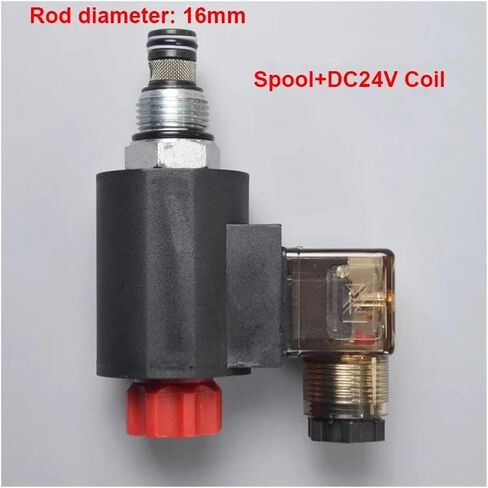 2-Position 2-Way Normally Closed Threaded Hydraulic Cartridge Pressure Retaining Solenoid Valve DHF08-228 SV08-28(OD 13mm Spool DC12V) in Saudi Arabia