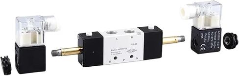 4V120-06 4V220-08 4V320-10 4V420-15 Pneumatic Solenoid Valves 5/2 Way Valve Port Single Coil DC24V AC220V(4V330C-10 DC24V) in Saudi Arabia