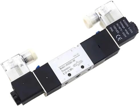 4V120-06 4V220-08 4V320-10 4V420-15 Pneumatic Solenoid Valves 5/2 Way Valve Port Single Coil DC24V AC220V(4V330C-10 DC24V) in Saudi Arabia