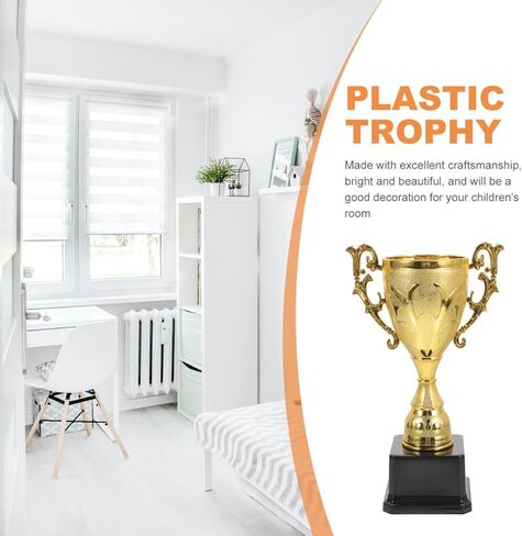 جائزة Golden Trophy Cup 9 Inch Trophies Star Award البلاستيك المركز الأول للبطولة الرياضية ، حفل توزيع الجوائز ، الاحتفال بالحفلات ، المكافأة ، الجائزة الفائزة in Kuwait