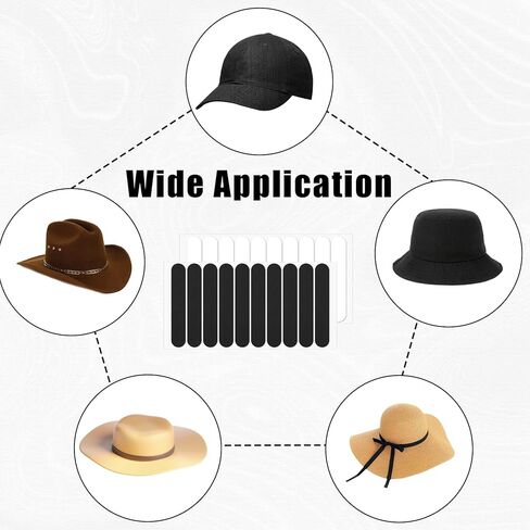 Hat Size Reducer, 20 PCS Foam Tape Hat Inserts Bump Cap Insert Hats Liner Cap Saver Accessories to Make Fit Smaller Self-Adhesive Sweatband (Black and White) in Saudi Arabia