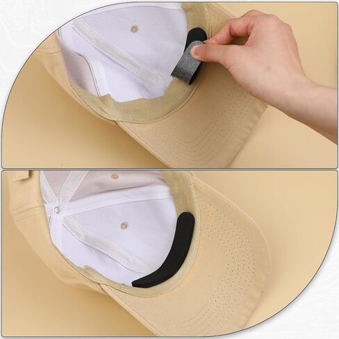 Hat Size Reducer, 20 PCS Foam Tape Hat Inserts Bump Cap Insert Hats Liner Cap Saver Accessories to Make Fit Smaller Self-Adhesive Sweatband (Black and White) in Saudi Arabia
