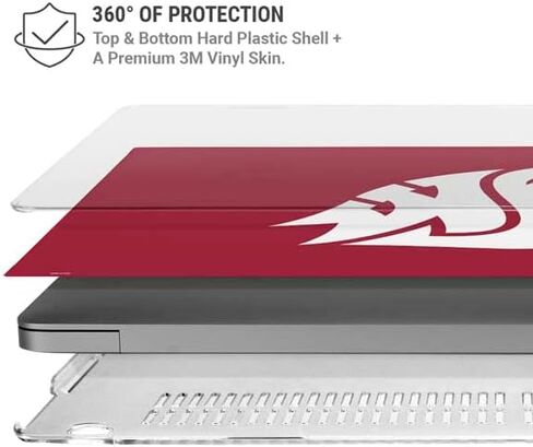 Skinit Case + Skin Compatible with MacBook Pro 14in (2021) - Officially Licensed Washington State Cougars Logo Design in Saudi Arabia