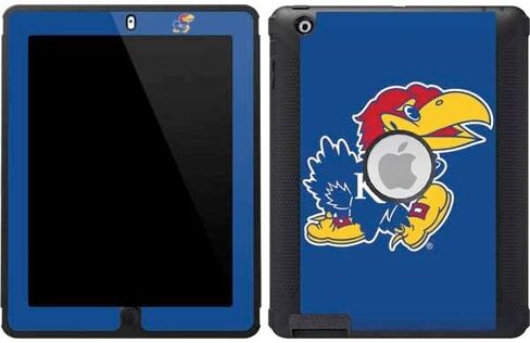 Skinit Decal Skin Compatible with OtterBox Defender iPad 2/3/4th Gen - Officially Licensed College Kansas Jayhawks Mascot Outline Design in Saudi Arabia