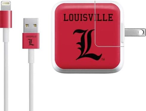 Skinit Sched شارات أخرى متوفرة مع iPad Charger (10W USB) - تصميم College Louisville Cardinals مرخص رسميًا in Saudi Arabia