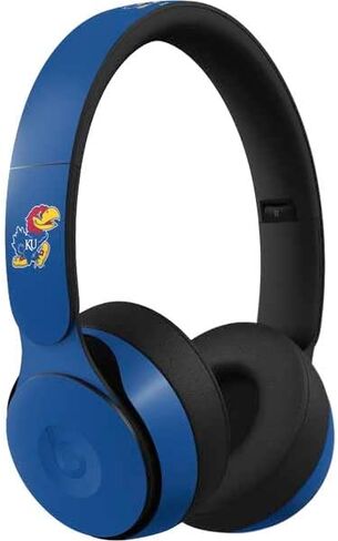 Skinit Schecal Audio Audio Skin متوافق مع Beats Solo Pro - تصميم جامعة كانساس Jayhawks المرخصة رسميًا in Saudi Arabia
