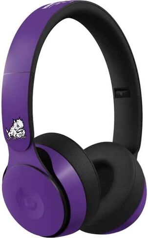 Skinit Skinit Audio Audio Skin متوافق مع Beats Solo Pro - تصميم شعار TCU Christian University TCU Horned Horned in Kuwait