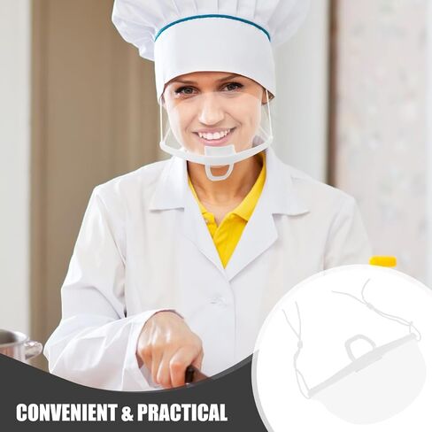 Vosarea 20pcs أفواهية واضحة أقنعة شفافة من البلاستيك حارس حارس أنف قابلة لإعادة الاستخدام للأحداث والمطاعم وصالونات الأظافر والطعام وطاهي الأسنان والمنتجع الصحي in Saudi Arabia