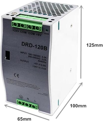 إمدادات الطاقة المزدوجة لتبديل الإخراج 30W 60W 100W 120W 5V 12V 24V AC DC LED مزود طاقة AC DC المثبت على السكك الحديدية (12V 24V ، 100W) in Kuwait