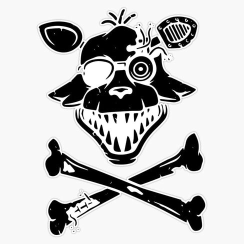 FNAF Foxy Bumper Sticker Vinyl Decal 5" in Saudi Arabia