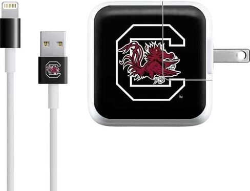Skinit Decal Other Skin Compatible with iPad Charger (10W USB) - Officially Licensed College South Carolina Gamecocks Logo Black Design in Saudi Arabia
