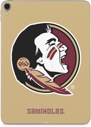 Skinit Skinit Tablet Skin متوافق مع iPad Pro 12.9in (2017) - تصميم شعار FSU Seminoles المرخص له رسميًا في فلوريدا in Saudi Arabia