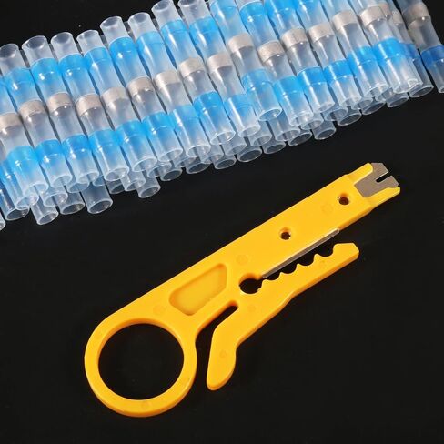 100pcs AWG 22-18 موصلات بعقب التقلص الحراري الموصلات سلك لحام سلك سلك موصل لصق الأنبوب المقاوم للماء للموصل in Kuwait