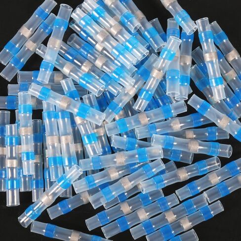 100pcs AWG 22-18 موصلات بعقب التقلص الحراري الموصلات سلك لحام سلك سلك موصل لصق الأنبوب المقاوم للماء للموصل in Kuwait