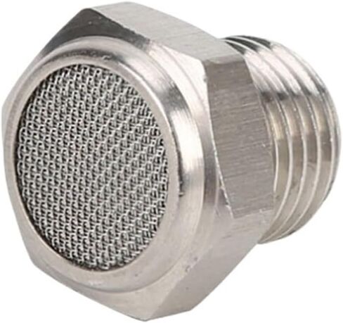 304 من الفولاذ المقاوم للصدأ ، نهاية كاتم الصوت المدببة ، خيط BSL Thread M5 1/8 "1/4" 3/8 "1/2" موصل مرشح الهواء الصامت ضوضاء عادم (رأس مسطح ، 1/2 ") in Saudi Arabia