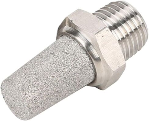 304 من الفولاذ المقاوم للصدأ ، نهاية كاتم الصوت المدببة ، خيط BSL Thread M5 1/8 "1/4" 3/8 "1/2" موصل مرشح الهواء الصامت ضوضاء عادم (رأس مسطح ، 1/2 ") in Saudi Arabia