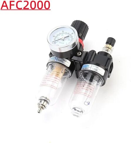 AFC2000 Air Compressor Treatment Unit Oil Water Separator Regulator FRL Combination Union Filter Airbrush Lubricator G1/4" Port(AFC-PC16-02) in Saudi Arabia