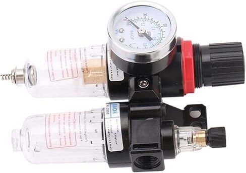 AFC2000 Air Compressor Treatment Unit Oil Water Separator Regulator FRL Combination Union Filter Airbrush Lubricator G1/4" Port(AFC-PC16-02) in Saudi Arabia