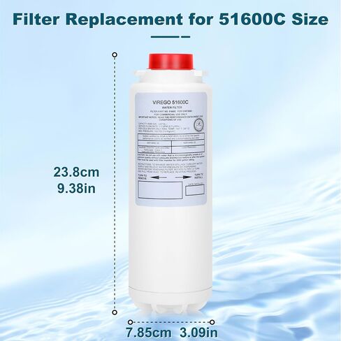 مرشح 51600C ، بديل لـ Elkay 51600C ، متوافق مع محطة زجاجة استبدال مرشح EZH2O ، بواسطة مرشح المياه المعتمد NSF/ANSI 42 ، مرشحات عالية السعة 51600 6000 جال in Kuwait